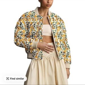 Tanming Floral Print Bomber Jacket